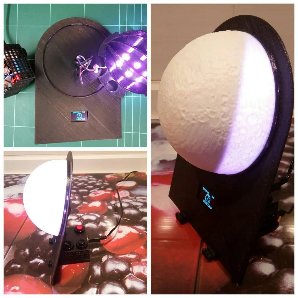 3D Printed Lunar Phase Clock - Hackster.io
