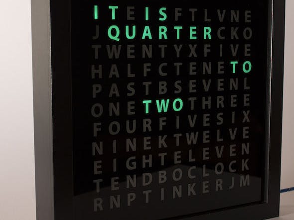 Tinker's Word Clock - Revisited! Now 110% more Awesome