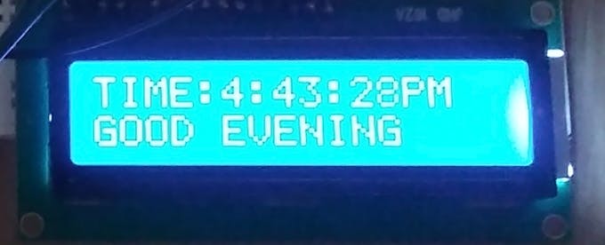 Time and Message on LCD