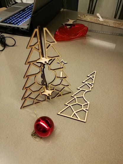 Pop in the bauble when 3 sides are complete