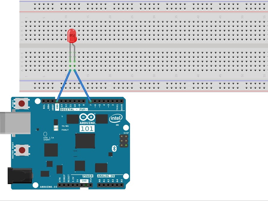 Arduino 101 BLE with Sparkfun Blynk App
