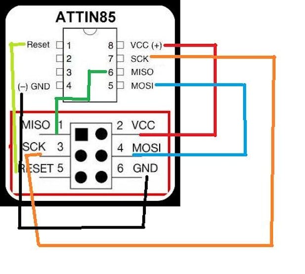 ATTiny85 basic circuit and programming - ElectroSoftCloud