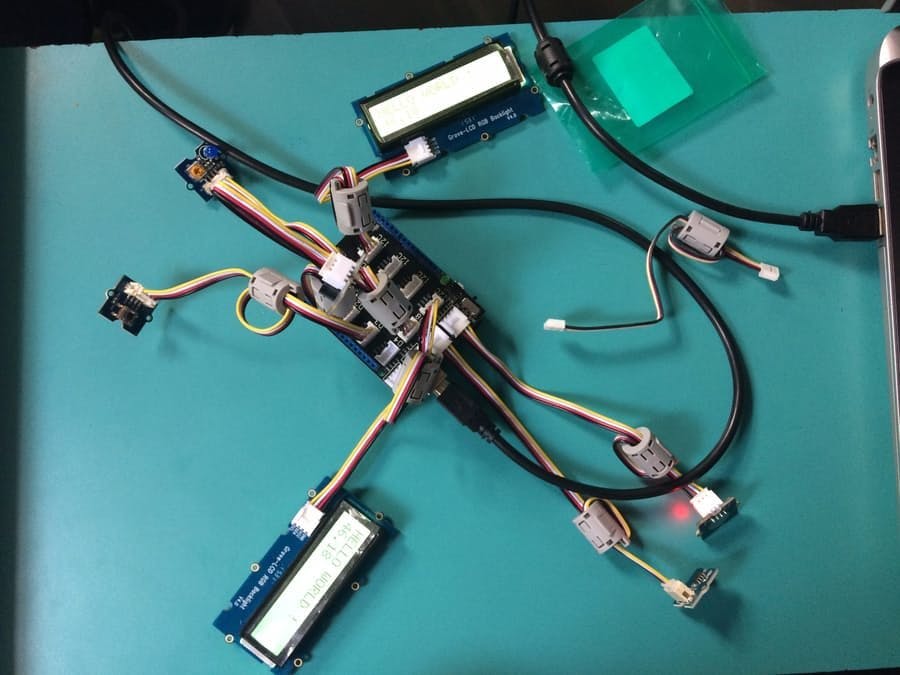 Temperature display on multiple LED's