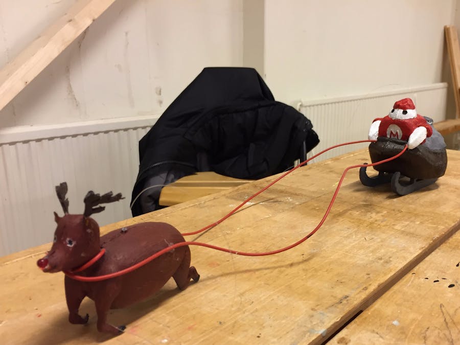 Flying Rudolph and Makey Santa