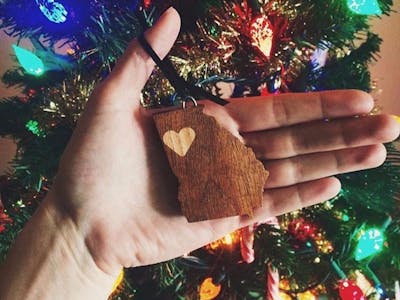 "Home for the Holidays" - Customized Georgia Ornament