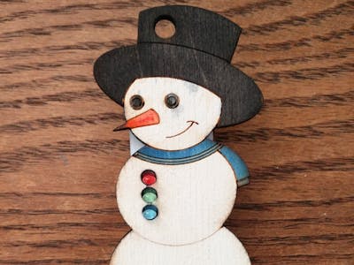 Blinking and Singing Snowman Ornament