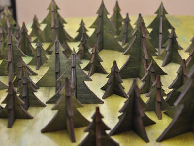 Laser Cut Christmas Tree Forest
