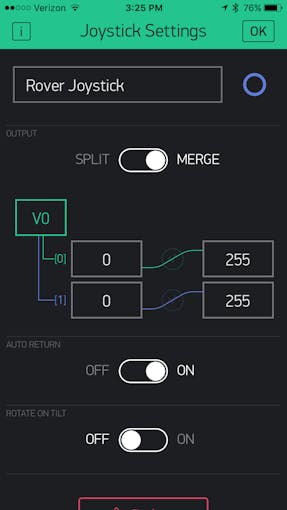 Blynk Joystick Setup