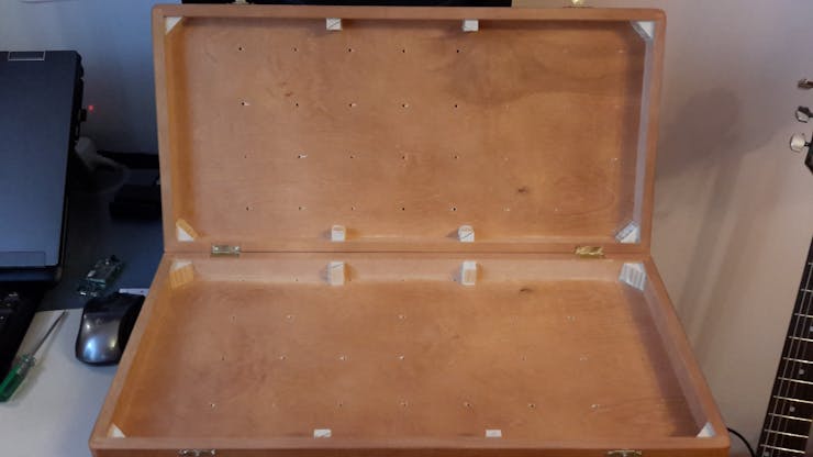 Wood spacers glued