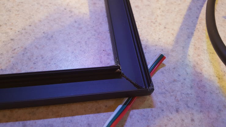 Corner piece - used two part epoxy to join