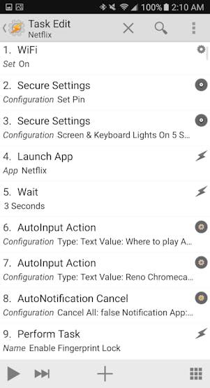 Netflix task in Tasker