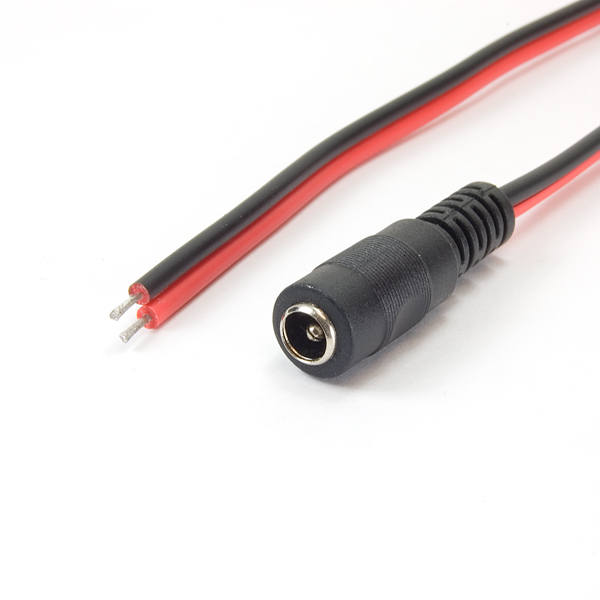 Barrel Jack Female Pigtail Lead 2.1 - 5.5mm