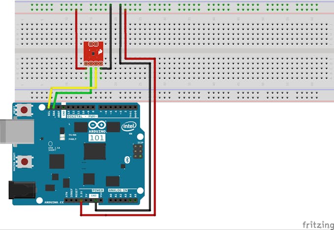 Arduino/Genuino 101 BLE Thermometer With TMP102 and Blynk - Arduino ...