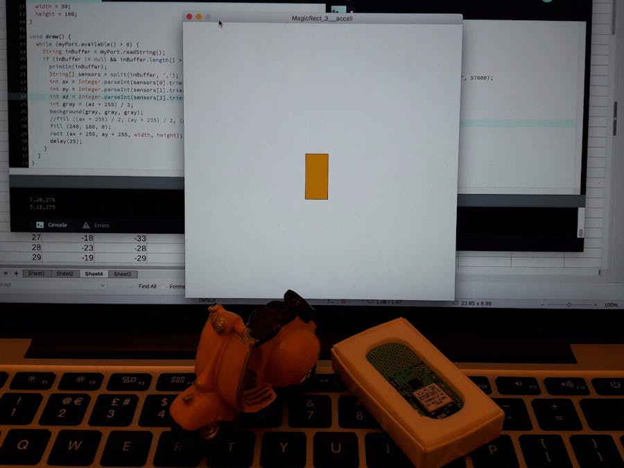 Move Rectangle In Processing Using LightBlue Bean