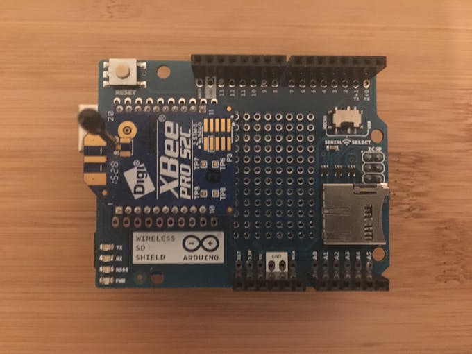 Arduino Uno with wireless shield and Xbee module.