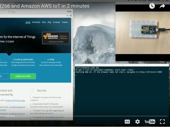 Internet Button On ESP8266 And Amazon AWS IoT In 2 Minutes