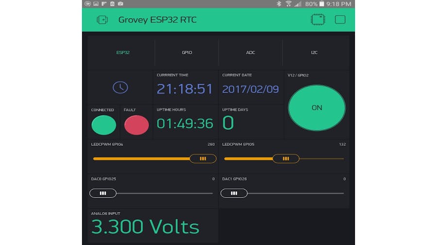 ThingSoC ESP32 Android/IoS GUI Control