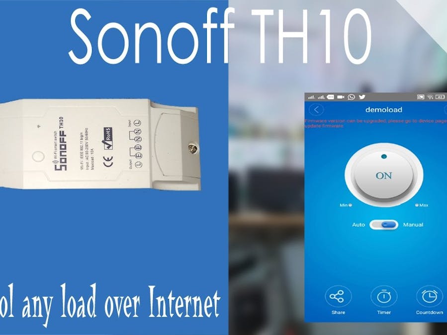 Home Appliances Control Using SONOFF TH10 | Getting Started