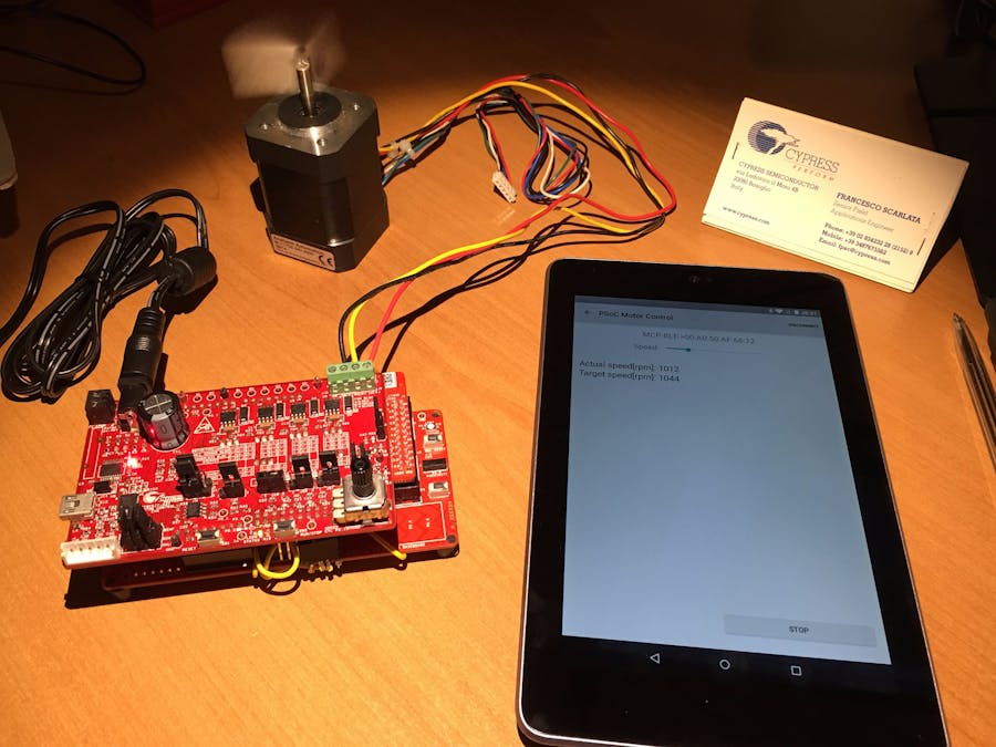 BLE Sensorless FOC Motor Control with Cypress PSoC4