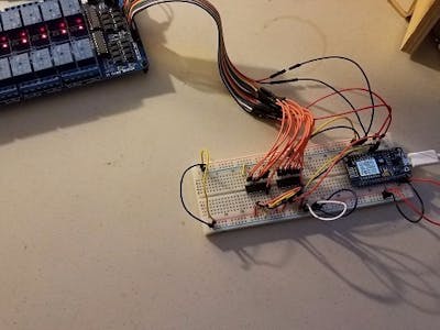 NodeMCU with 74595 Chips to Control Many Relays