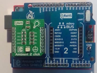 Ambient 2 Click Board on Arduino101