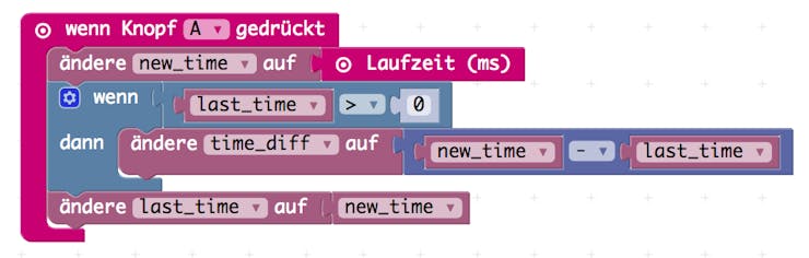 time_diff ist die abgelaufene Zeit zwischen 2 Tastendrücken