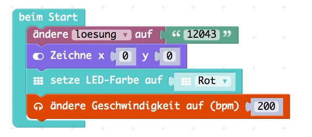Initiale Einstellungen