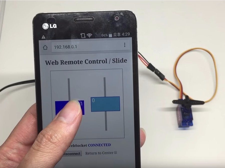 Web-Based Servo Control with PHPoC Shield for Arduino