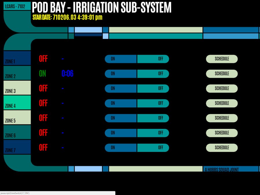 Star Trek (LCARS) Home Automation Control Panel