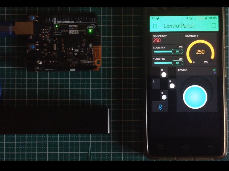 Arduino 101 Blynk and BLE Example Panel