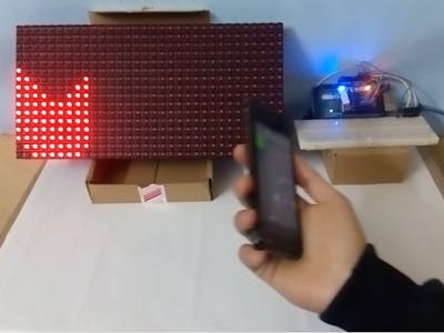 LED Matrix Wave Move With Hand