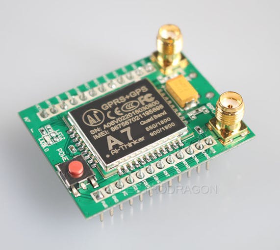 A7 GPRS/GPS module, image from electrodragon.com