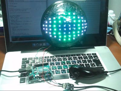 Neopixel LED Eyeball Controlled by Nunchuck