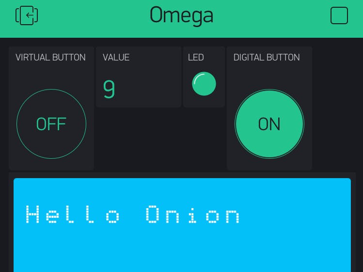 Blynk with Onion Omega2p: Buttons, LED, LCD, Virtual Display
