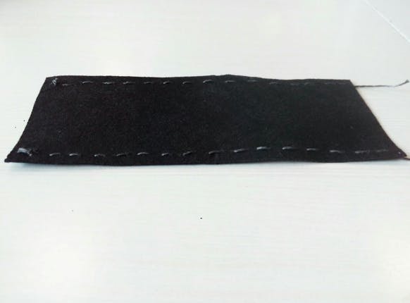 Eeonyx fabric with conductive thread wiring