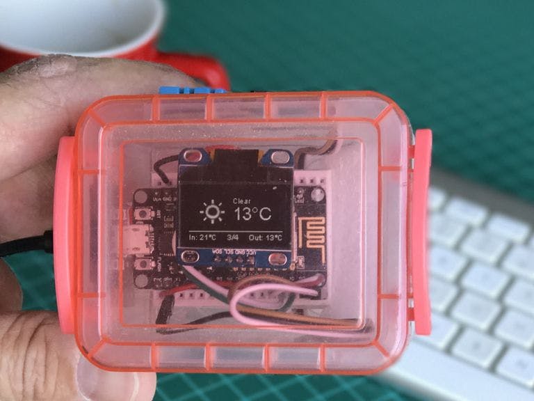 IoT Made Simple: Home Weather Station with NodeMCU and OLED Circuit Diagram