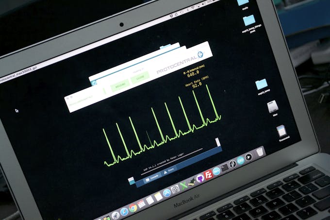 GUI for displaying the real-time data