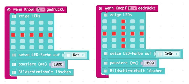 Code für den Quiz-Buzzer im pxt-Editor