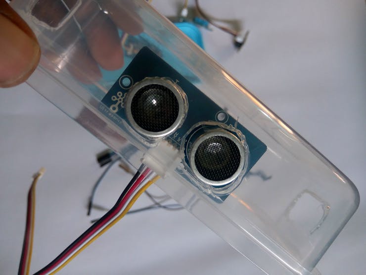 Placing ultrasonic sensor