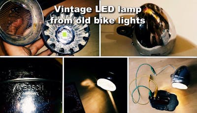DIY Vintage LED Lamp From Old Bike Lights