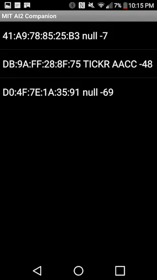 How the Wahoo Tickr will show up in the ListPicker