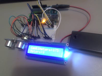 Distance Measurer using Ultrasonic and LCD