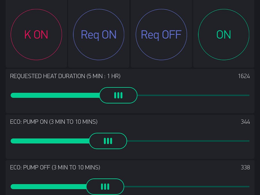 Blynk/Particle Photon/Ubidots Heating Control System