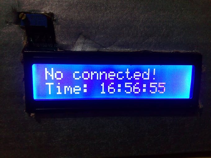 LCD screen when system is not connected with smartphone