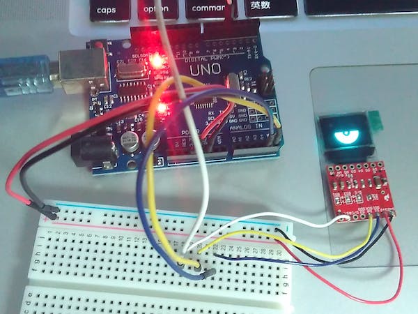 Micro OLED Display Test Using Visuino