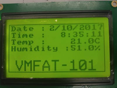 128x64 Date, Time, Temp Humidity Display