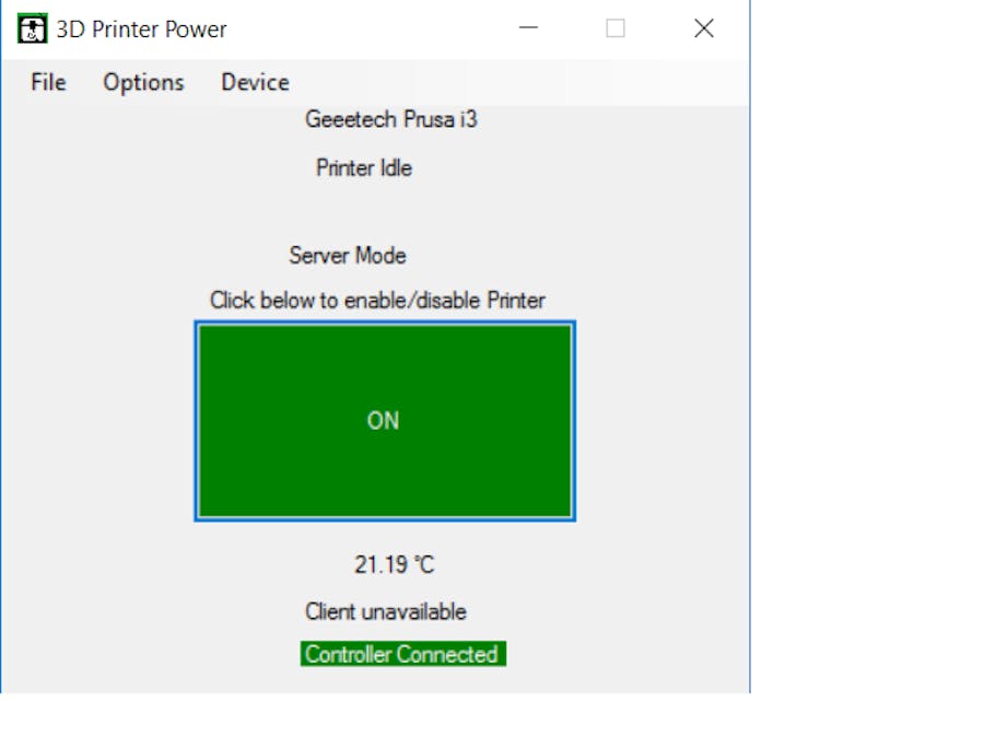 3D Printer Power Controller and Fault Monitor