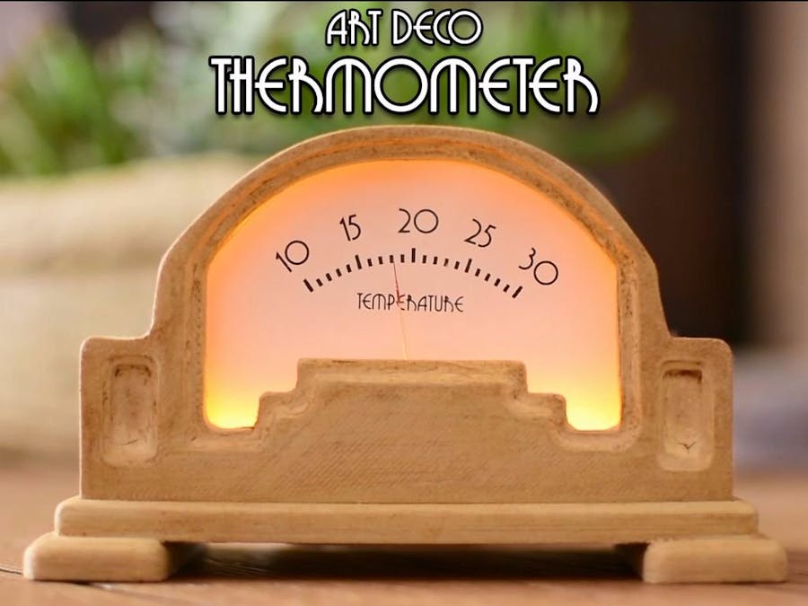 DIY Art Deco Analog Thermometer 
