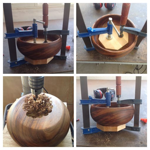 Drilling the bowl