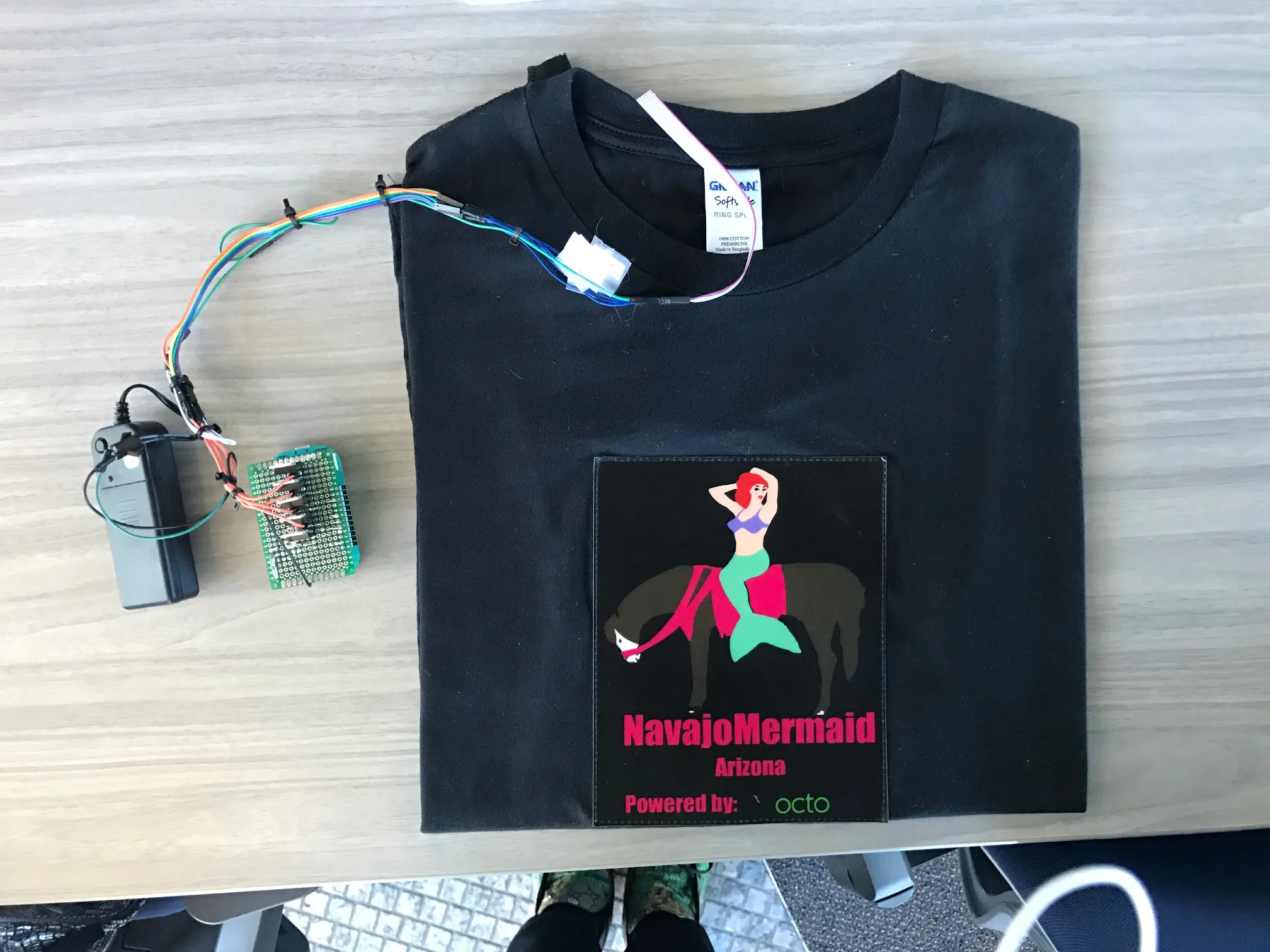 El Wire T-shirt: Connected to a LightBlue Bean - Hackster.io
